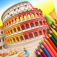 Coloring Book: The Roman Colosseum